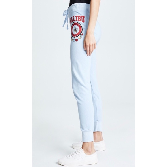 🐝🆕 Wildfox ஐ Malibu Crest Sweatpants ஐ Blue - Picture 5 of 8